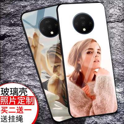 一加7T钢化玻璃手机壳定制照片一加7t私人来图diy照片个性文字全包防摔oneplus7T网红抖音同款男女潮牌