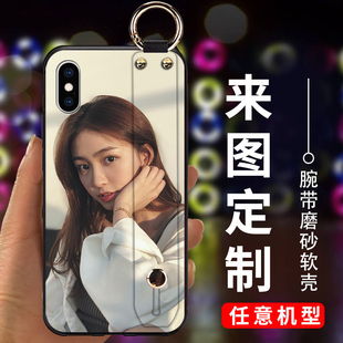 适用于手腕带oppoK5手机壳小米10定制米9MI 8软壳note5/8a/7保护套A9Reno3pro来图定制照片reaimex私人情侣