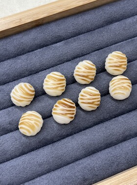 菩提雕刻炭烧烤面包DIY手工金刚星月菩提手串配饰可爱文玩饰品女