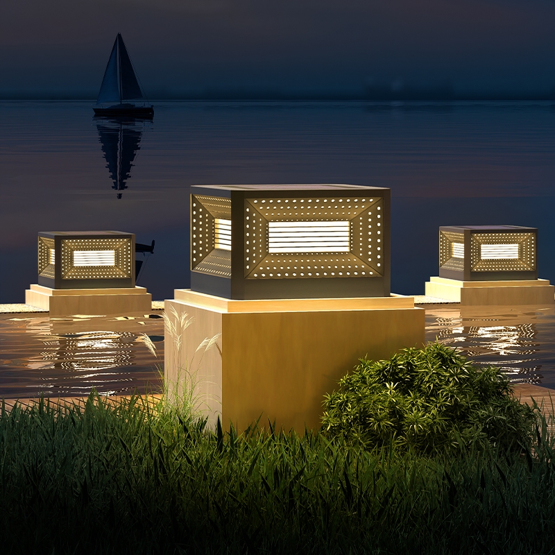 太阳能柱头灯现代简约户外防水