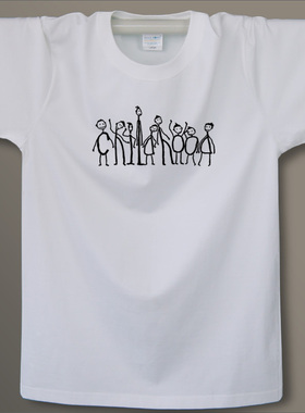 童年时光 原创设计品牌短袖T恤男纯棉圆领青年趣味宽松有大码米色