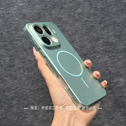 轻薄微磨砂适用OPPOfindx9pro手机壳x8pro金属漆x7ultra高级感reno15pro新款极简风14防指纹13/12硬壳11磁吸