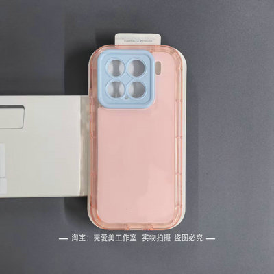 可拆卸镜头小米15手机壳撞色多巴胺15pro新款14高级感适用红米k80pro气囊防摔k70加厚全包式k60pro圆边冠军版