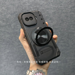 硬核机甲风适用于iqooZ11Turbo厚重款加厚防摔Neo9sproplus男款360度旋转支架TPU软壳Neo10pro+手机壳iqoo15