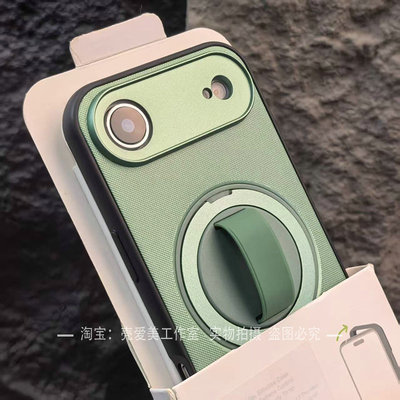 适用于谷歌Pixel11ProXL手机壳简约菱格纹小众Pixel10pro自带指扣360度旋转支架pixel9pro防指纹纯色多功能潮
