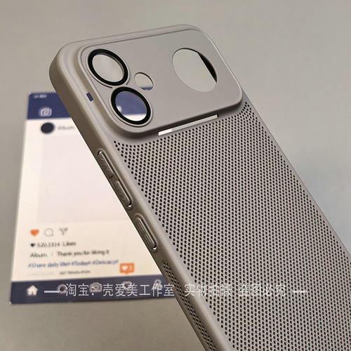 镂空网孔散热适用红米k90MAX手机壳k90pm超轻薄k80pro时尚小众k70高品质k60u防滑turbo5max纯色note14/13防摔