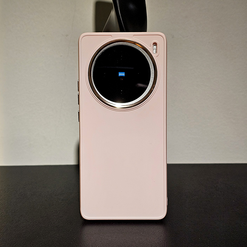 简约少女适用vivox100手机壳纯色新款x100pro金属镜框高档x90pro+粉色女款x90撞色个性肤感硅胶壳x80pro防摔