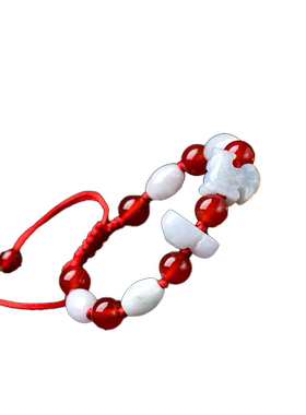 巳酉丑三合通宝吉贵宏神将朱砂红手绳手链属牛2026年饰转运珠