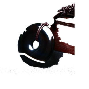 天然红竹石影子石橘子石石碑平安扣吊坠项链可结印