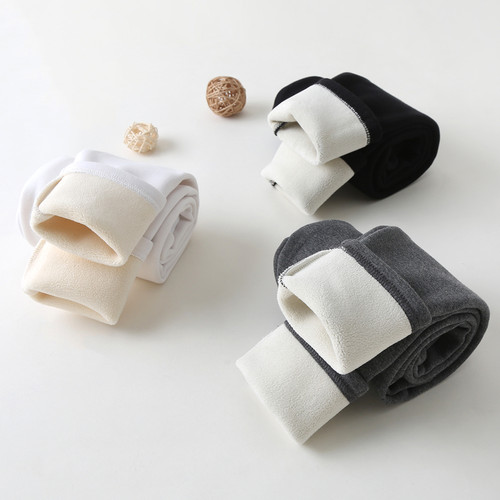 加绒加厚长裤纯棉打底裤一体绒