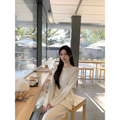 毛衣内搭 三色羊毛针织上衣收腰绑带设计新款 萌萌Ja 理想温柔