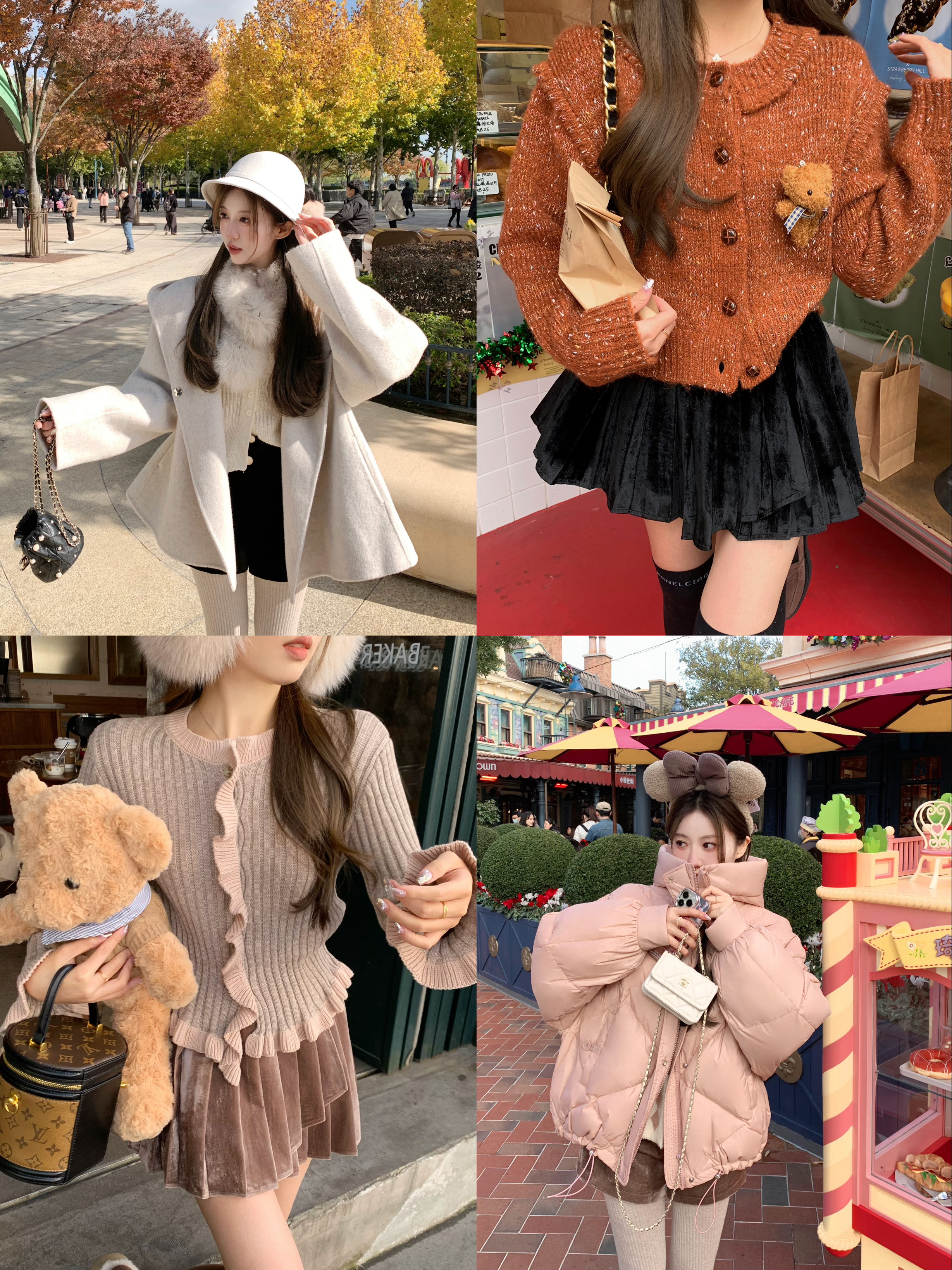 萌萌Ja短裙高腰半裙丝绒裙短裤