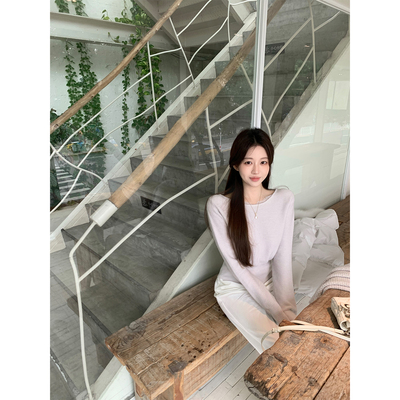 萌萌Ja御姐风蕾丝羊毛上衣