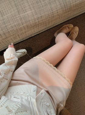 萌萌Ja 巴洛克曲调~小众设计感A字裙蕾丝缎面波点玫瑰金半身裙女