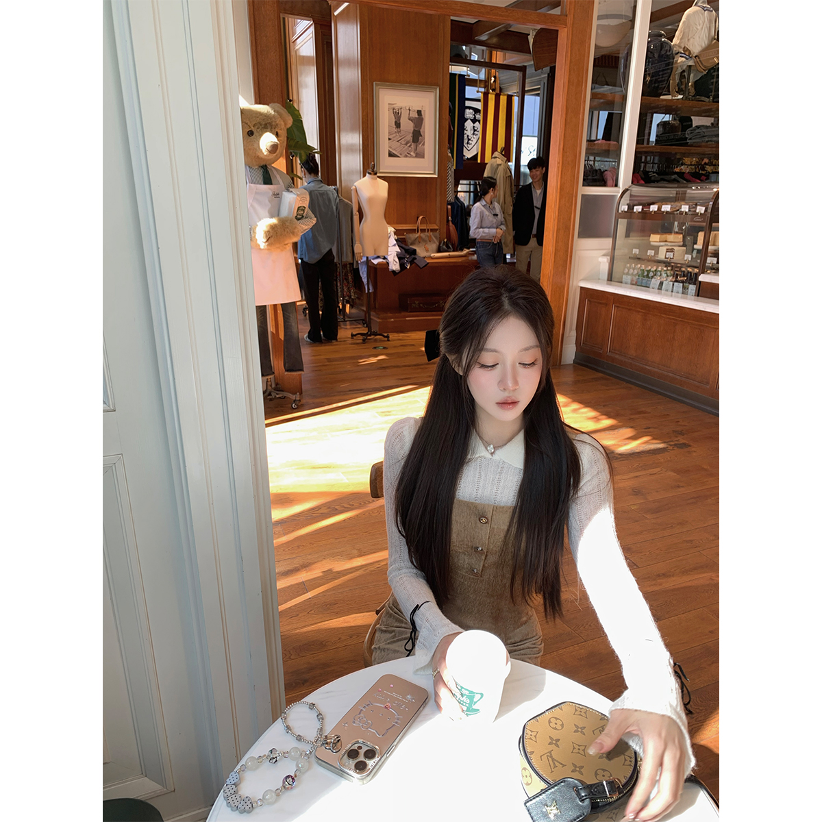 萌萌Ja针织衫上衣内搭修身坑条女