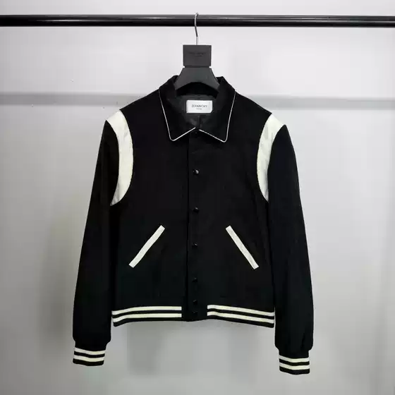 Zlvanchy Arc De Triomphe Ce Style Color-Blocking Corduroy Baseball Jacket Men's Spring Retro Coat