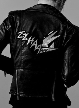 ZLVANCHY自主 CEL风 进口小牛皮 hedi同款 经典男士机车夹克皮衣