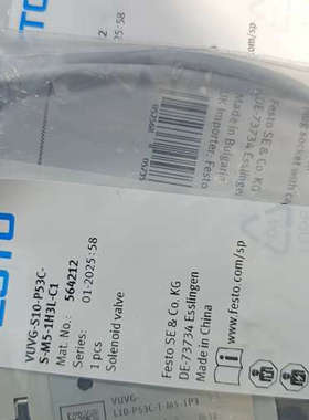 费斯托电磁阀 564212   VUVG-S10-P53C-议价