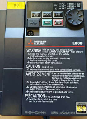 变频器 FR-E840-0026-4-60 剪线，议价