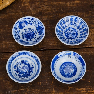 高温瓷青花釉下彩景德镇陶瓷调料碟青花瓷调味碟小菜碟