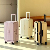 时光记大容量行李箱男女新款 前开口拉杆箱加厚耐用皮箱托运箱子