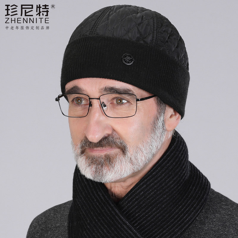 中老年人帽子男冬季地主帽老人爷爷保暖圆顶瓜皮帽秋冬加厚老头帽