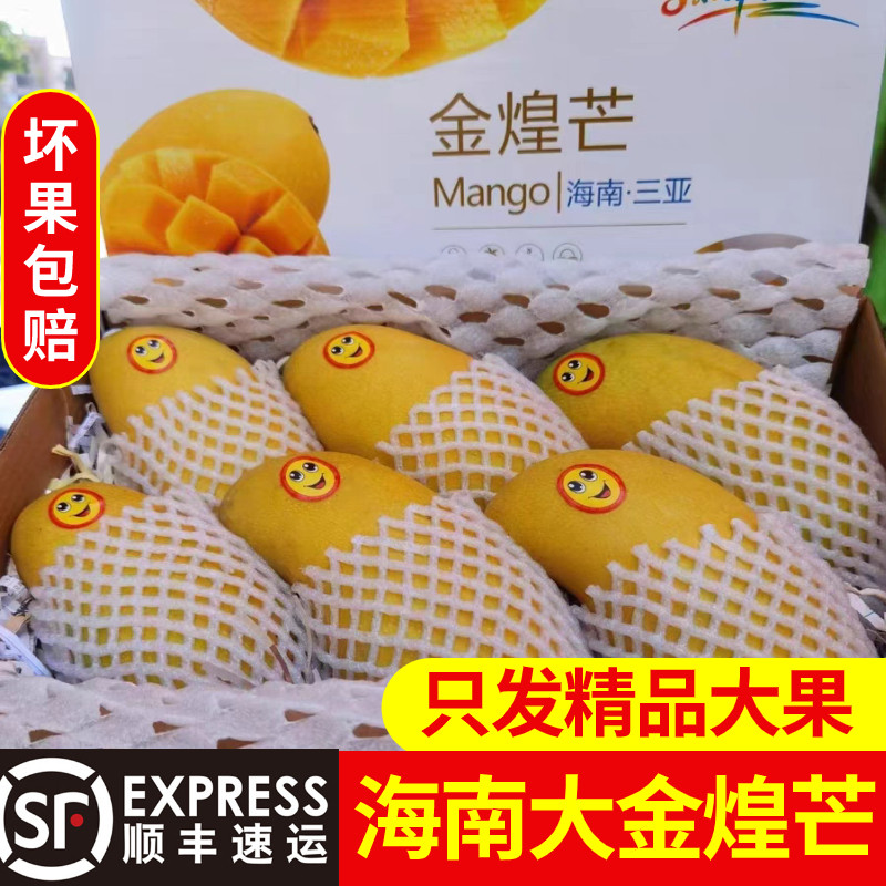 海南三亚金煌芒10斤礼盒装特大果水仙芒爆甜当季现摘新鲜水果顺丰