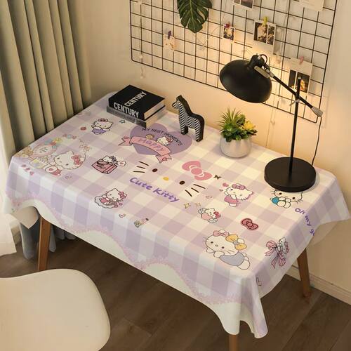 三丽鸥桌布ins风玉桂狗HelloKitty桌布宿舍化妆桌少女心装饰布