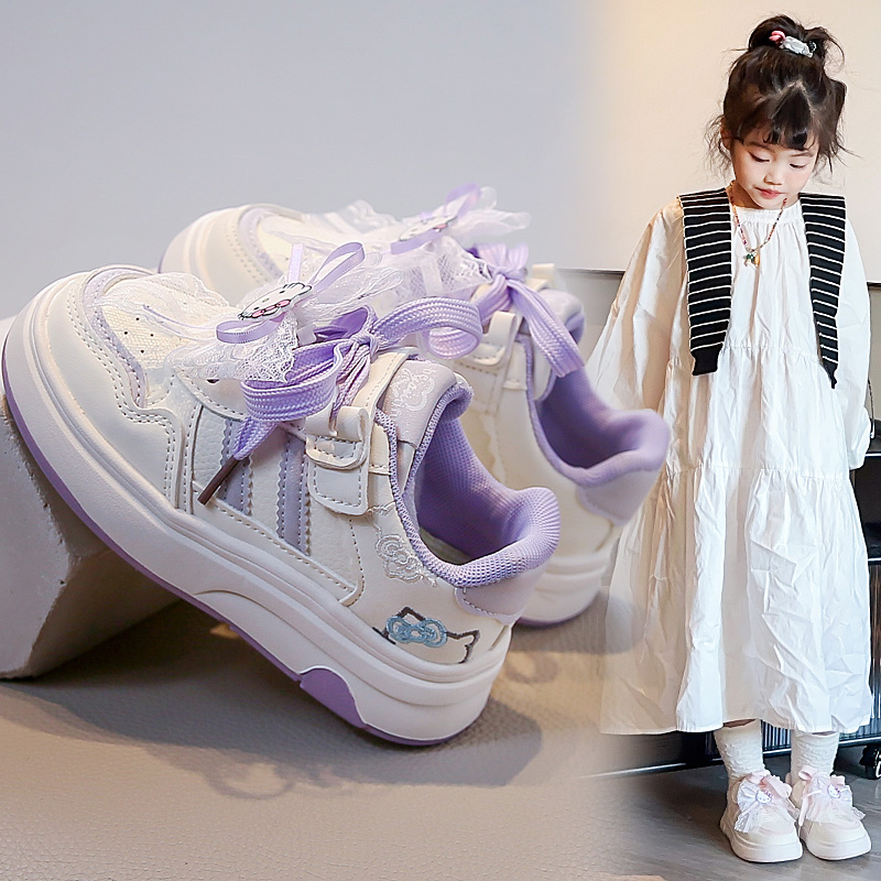 女童卡通蝴蝶结2025秋季新款运动