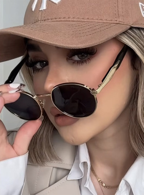 圆形防紫外线欧美男女复古太阳镜