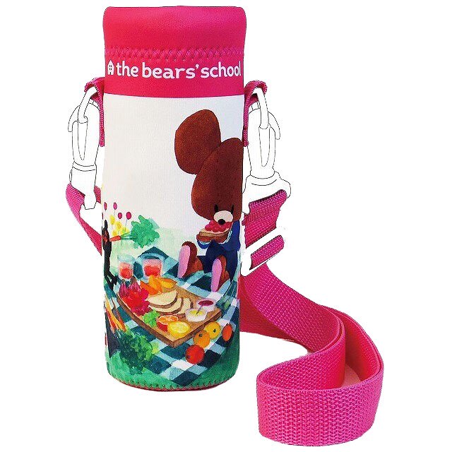 现货 日本上学熊the bears school 粉色手杯套