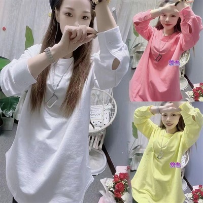 薄款宽松毛圈通勤甜美宽松显瘦