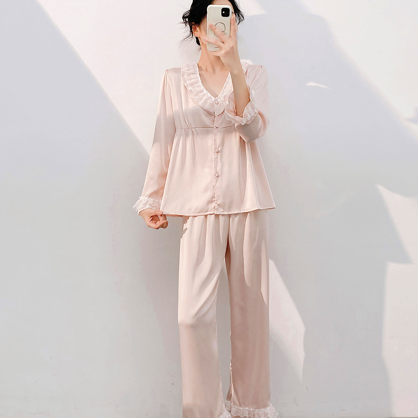 2025甜美可爱冰丝睡衣女两件套