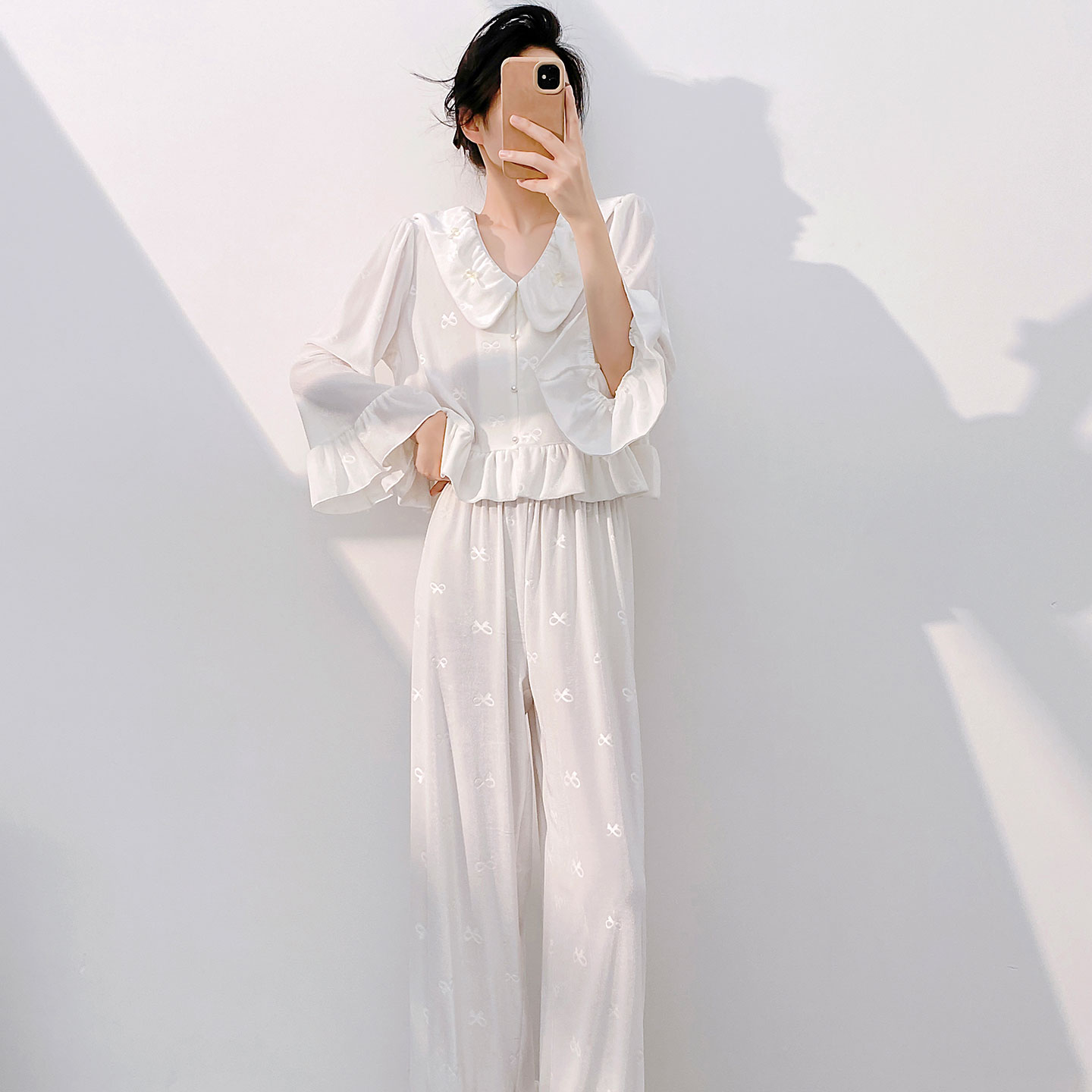 轻奢金丝绒睡衣女两件套