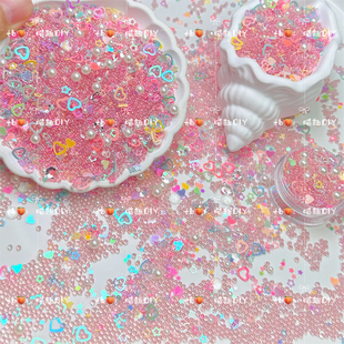 水晶滴胶diy幻彩水泡珠uv胶流沙填充物封入物仿水泡无孔小珠子