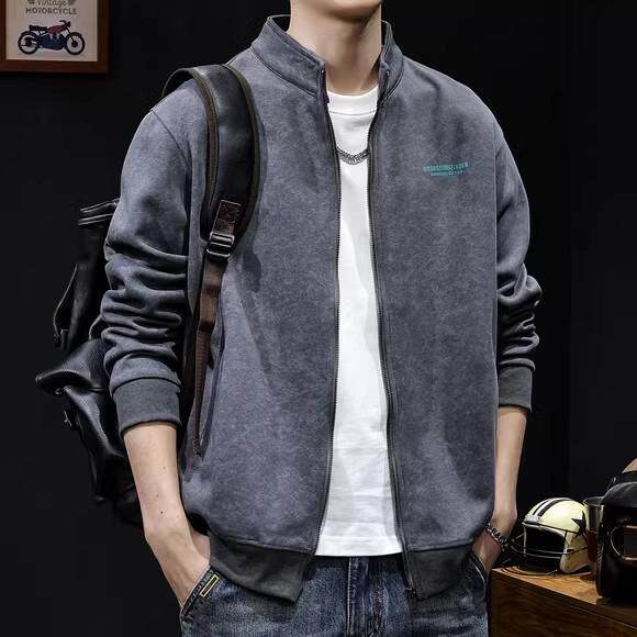 拉链开衫立领卫衣男2026新款春秋款衣服潮牌男装大码男士外套夹克