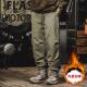 男冬季 保暖工装 宽松潮牌美式 羽绒裤 抽绳伞兵裤 男士 外穿滑雪棉裤 子