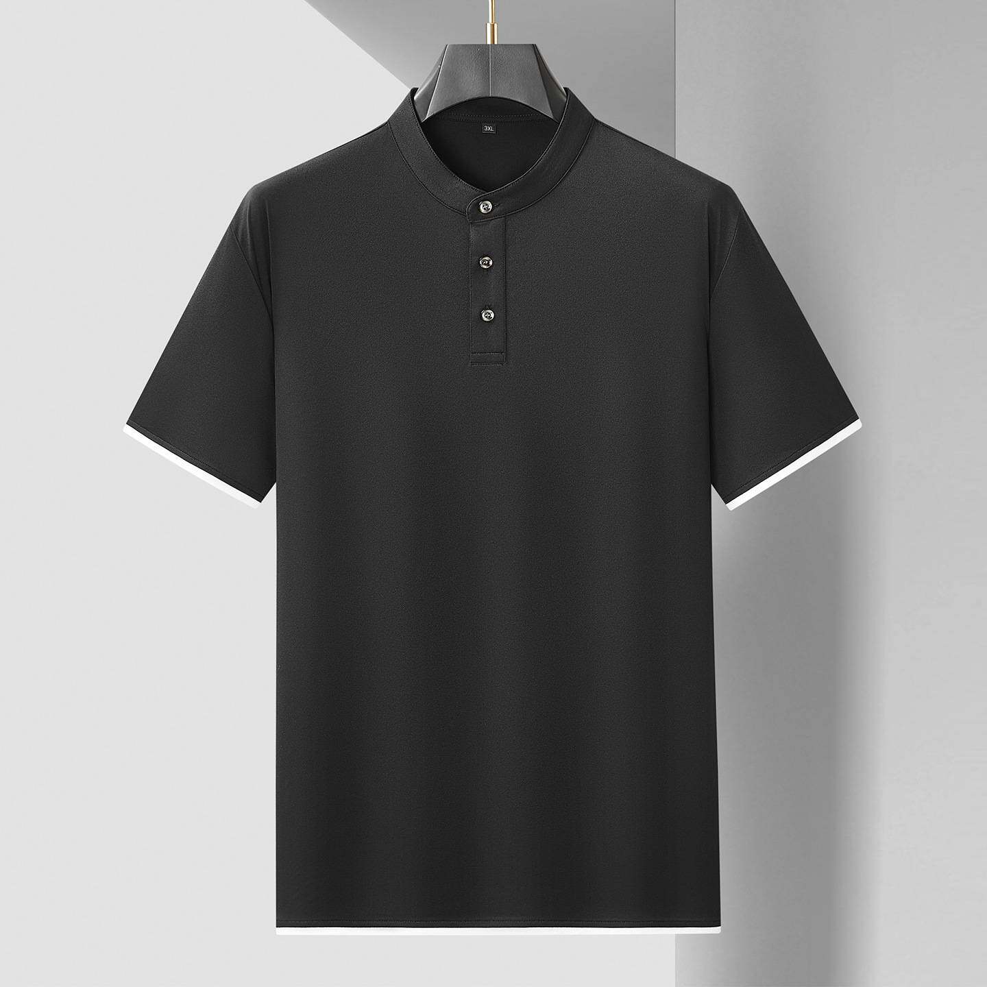 官方品牌2026年夏季新款男士加肥加大码时尚休闲圆领国风短袖T恤