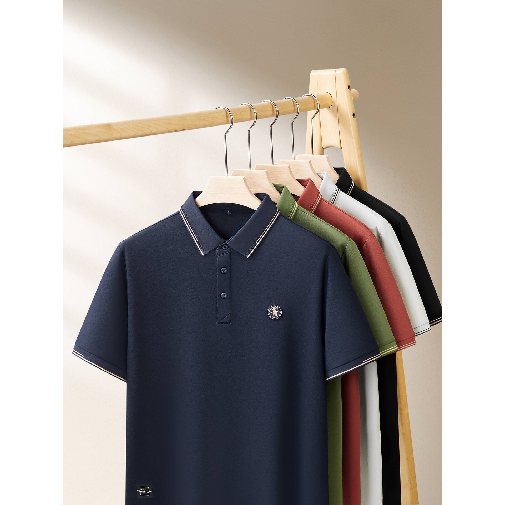 官方品牌2026夏季新款短袖polo衫男大码宽松翻领t恤加肥加大商务