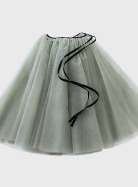 系带一片式可调节芭蕾舞蹈老师练习半身TUTU纱裙大摆瑜伽演出裙子