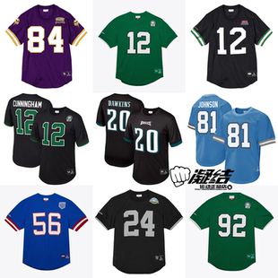Mitchell&Ness NFL 兰德尔坎宁安 MN胶印球衣号码复古网眼短袖T恤