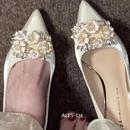 婚鞋 细跟主婚纱礼服单鞋 水晶鞋 女2025新款 绝美气质高跟鞋 初昔法式