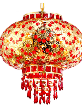 铁艺喜庆阳台led旋转吊灯