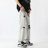 现货~2023夏季新款高街破洞白色牛仔裤男潮牌NK808-P55_控78，男装牛仔裤，星座1102-1
