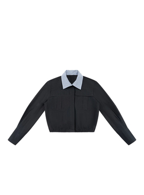 【小小高奢】女装短外套长袖翻领潮流运动风时尚CD1A0329