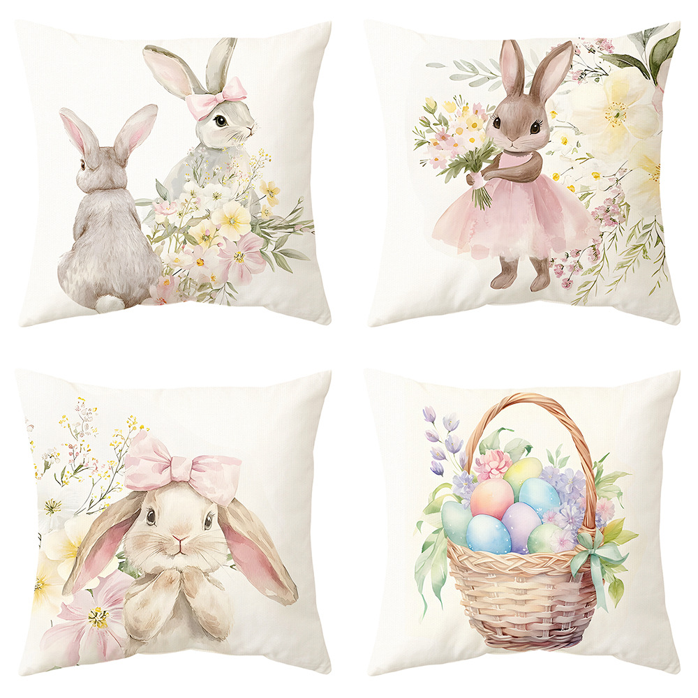 活节抱枕套jit彩蛋兔子抱枕套
