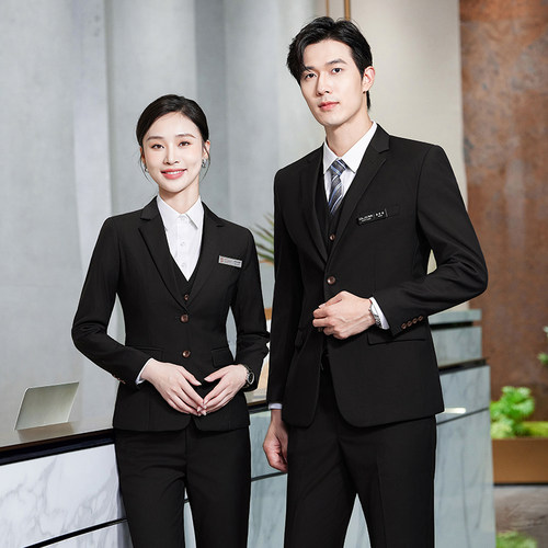 黑色职业西服工作服套装