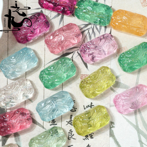 10颗琉璃狐狸面具仿萤石狐狸手牌