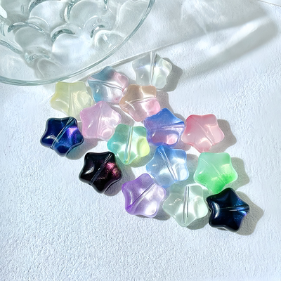 15mm琉璃胖星星横孔五角星