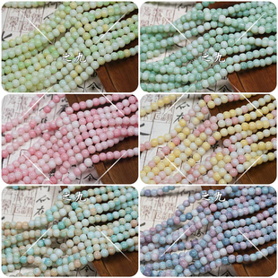 50颗装 6mm龙纹瓷珠琉璃圆串珠玻璃散珠子diy手工制作手串项链材料